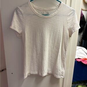 GAP Cream Fitted Short Sleeve T-Shirt
